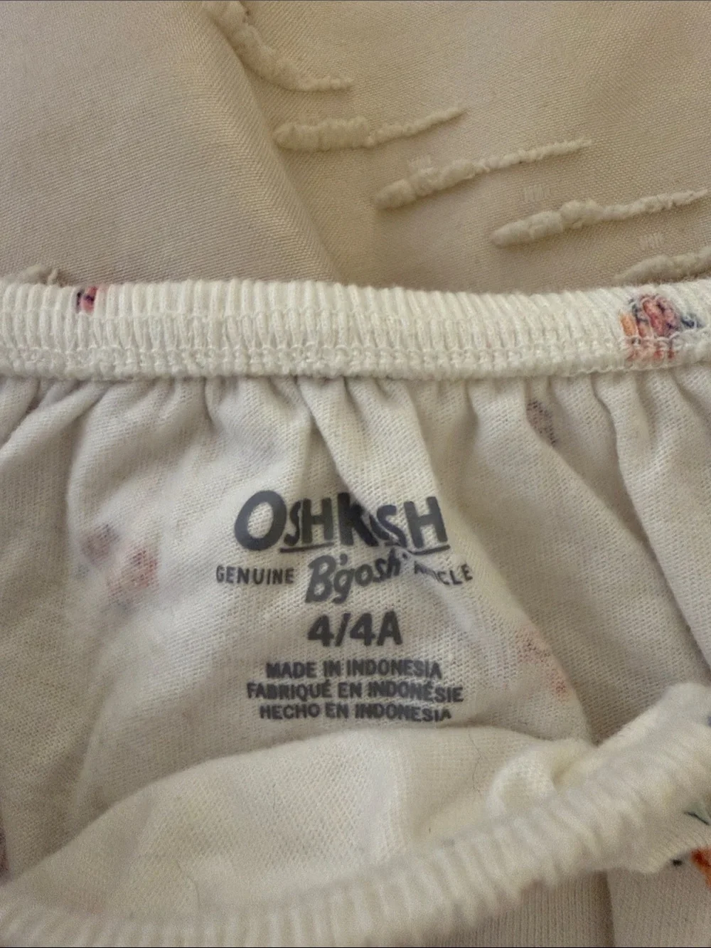 OshKosh B'gosh White Floral Smocked Top